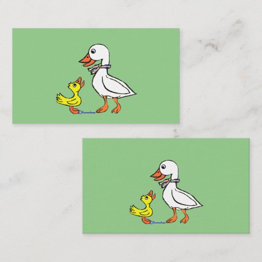 Duck and Goose Quacking wiens minding de winkel is Visitekaartje (Voorkant / Achterkant)