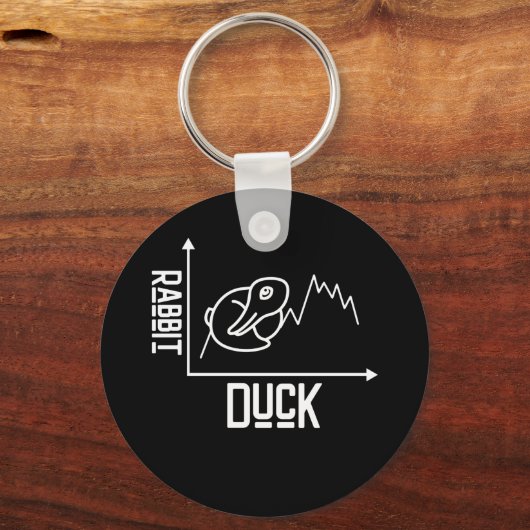 Duck and Rabbit Graph Mathemad Sleutelhanger (Voorkant)