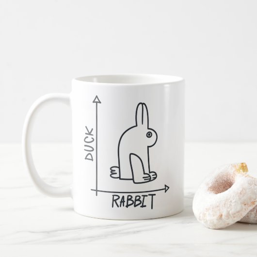 duck and rabbit koffiemok (Met donut)
