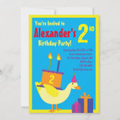 Duck Animal Kind Birthday Party Invitations Kaart (Voorkant)