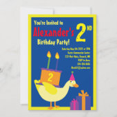 Duck Animal Kind Birthday Party Invitations Kaart (Voorkant)