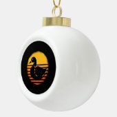 Duck Animal Retro Keramische Bal Ornament (Rechts)