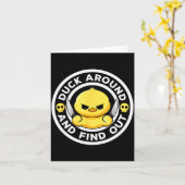 Duck Around And Find Out I Love Duck Lover Funny R Kaart (Gele Bloem)