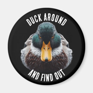 Duck Around en Ontdek Fun Mad Duck Magneet