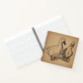  Duck Art Two Ducks Illustratie Notitieboek (Binnen)
