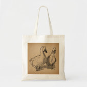  Duck Art Two Ducks Illustratie Tote Bag (Voorkant)