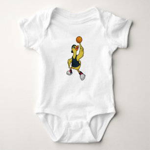 Duck as Baskeball player with Basketball Romper