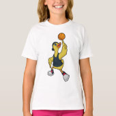 Duck as Baskeball player with Basketball T-shirt (Voorkant)