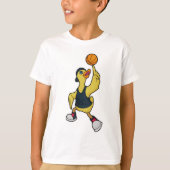 Duck as Baskeball player with Basketball T-shirt (Voorkant)