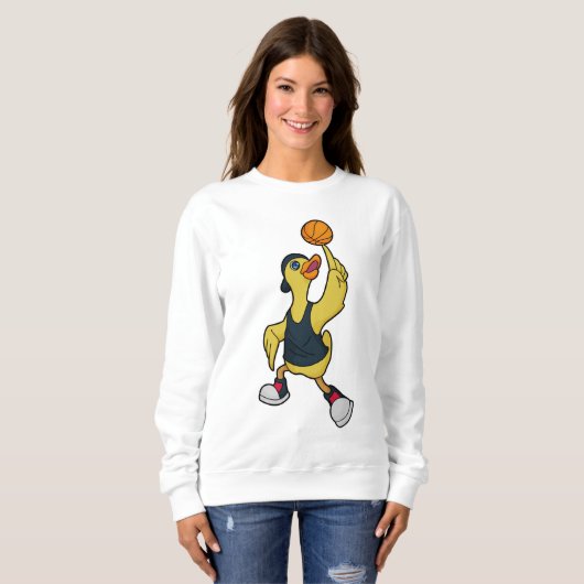 Duck as Baskeball player with Basketball Trui (Voorkant volledig)