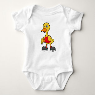 Duck as Basketball player with Basketball Romper