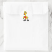 Duck as Basketball player with Basketball Ronde Sticker (Tas)