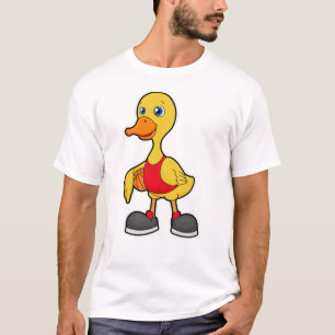 Duck as Basketball player with Basketball T-shirt