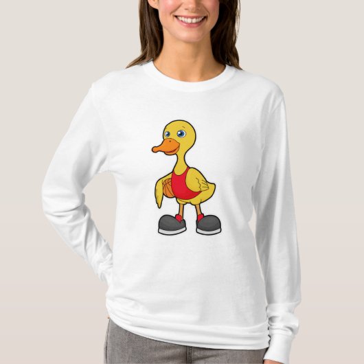 Duck as Basketball player with Basketball T-shirt (Voorkant)