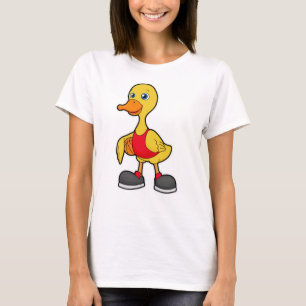 Duck as Basketball player with Basketball T-shirt