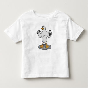 Duck as Bodybuilder with Dumbbells Kinder Shirts