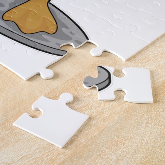 Duck as Bodybuilder with Dumbbells Legpuzzel (Zijkant)