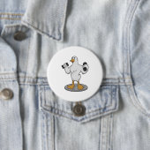 Duck as Bodybuilder with Dumbbells Ronde Button 7,6 Cm (In situ)