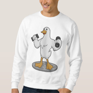 Duck as Bodybuilder with Dumbbells Trui