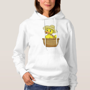 Duck as Farmer with Basket Hoodie