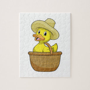 Duck as Farmer with Basket Legpuzzel