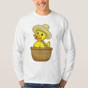 Duck as Farmer with Basket T-shirt
