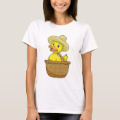 Duck as Farmer with Basket T-shirt (Voorkant)