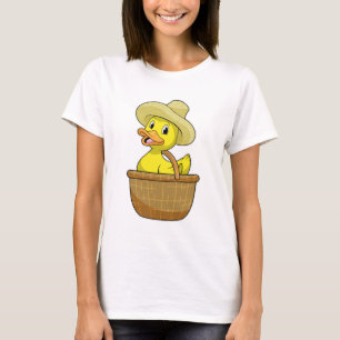 Duck as Farmer with Basket T-shirt