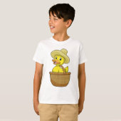Duck as Farmer with Basket T-shirt (Voorkant volledig)