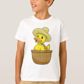 Duck as Farmer with Basket T-shirt (Voorkant)