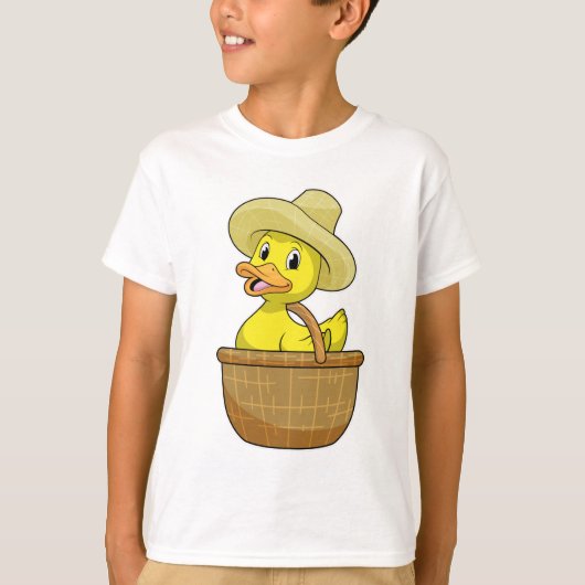 Duck as Farmer with Basket T-shirt (Voorkant)
