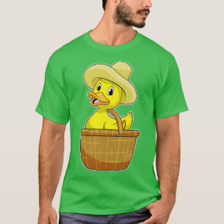 Duck as Farmer with Basket T-shirt