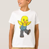 Duck as Farmer with Boots T-shirt (Voorkant)