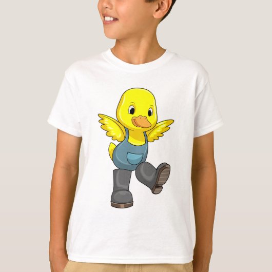 Duck as Farmer with Boots T-shirt (Voorkant)