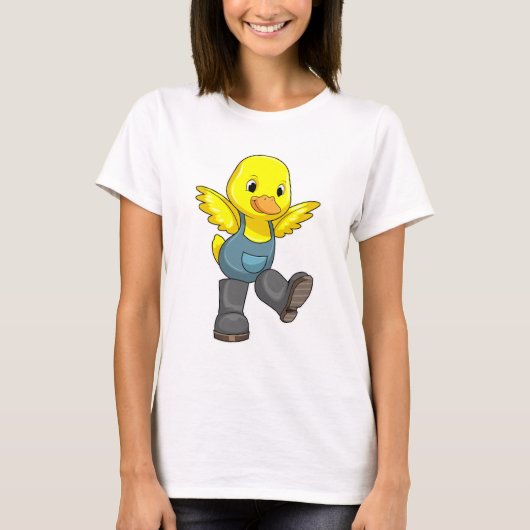 Duck as Farmer with Boots T-shirt (Voorkant)