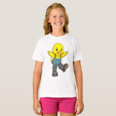 Duck as Farmer with Boots T-shirt (Voorkant volledig)