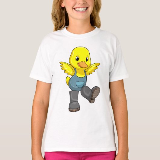Duck as Farmer with Boots T-shirt (Voorkant)