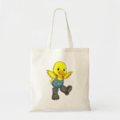Duck as Farmer with Boots Tote Bag (Voorkant)