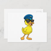 Duck as Pilot met Pilot pet Briefkaart (Voorkant / Achterkant)