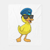 Duck as Pilot met Pilot pet Fleece Deken (Voorkant)