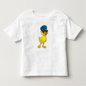 Duck as Pilot met Pilot pet Kinder Shirts (Voorkant)