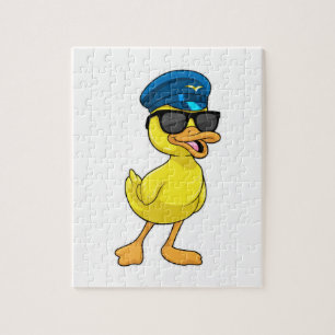 Duck as Pilot met Pilot pet Legpuzzel