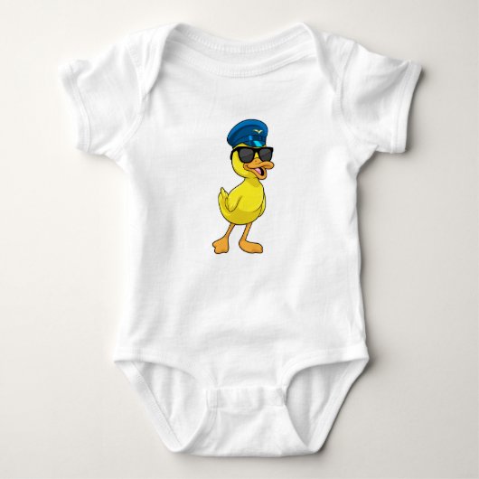 Duck as Pilot met Pilot pet Romper (Voorkant)
