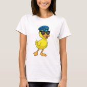 Duck as Pilot met Pilot pet T-shirt (Voorkant)