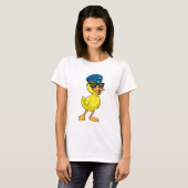 Duck as Pilot met Pilot pet T-shirt (Voorkant volledig)