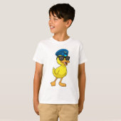 Duck as Pilot met Pilot pet T-shirt (Voorkant volledig)