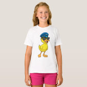 Duck as Pilot met Pilot pet T-shirt (Voorkant volledig)
