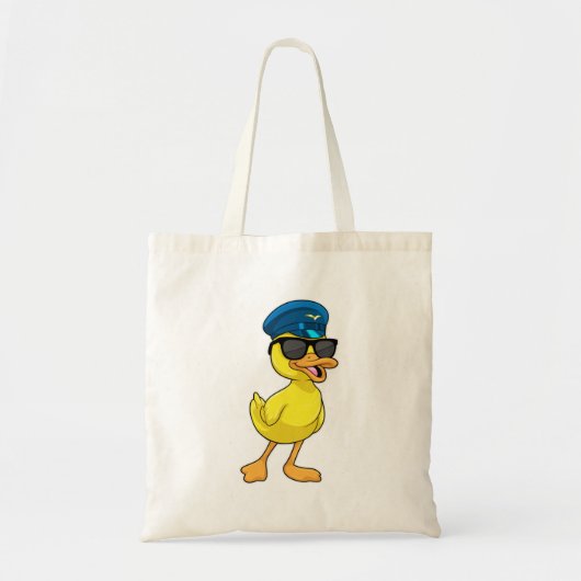 Duck as Pilot met Pilot pet Tote Bag (Voorkant)