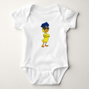 Duck as Police officer with Police cap Romper