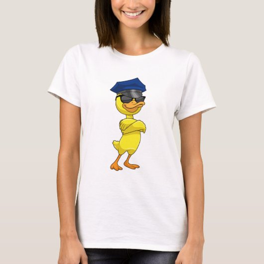 Duck as Police officer with Police cap T-shirt (Voorkant)